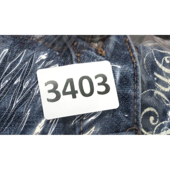 Converse One Star Women's Denim Jeans 32 Sheridan Skinny Distressed Destroyed - Picture 16 of 16